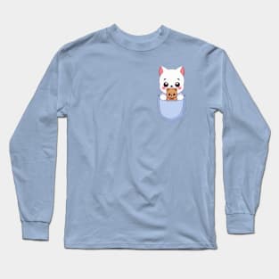 Cat and Teddy Bear Long Sleeve T-Shirt